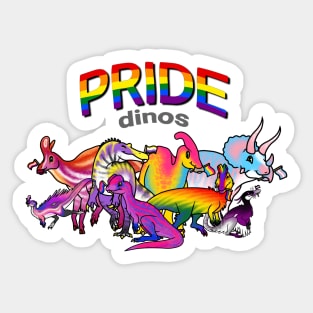 Prideosaurs Family - Pride Month Dinosaurs Sticker